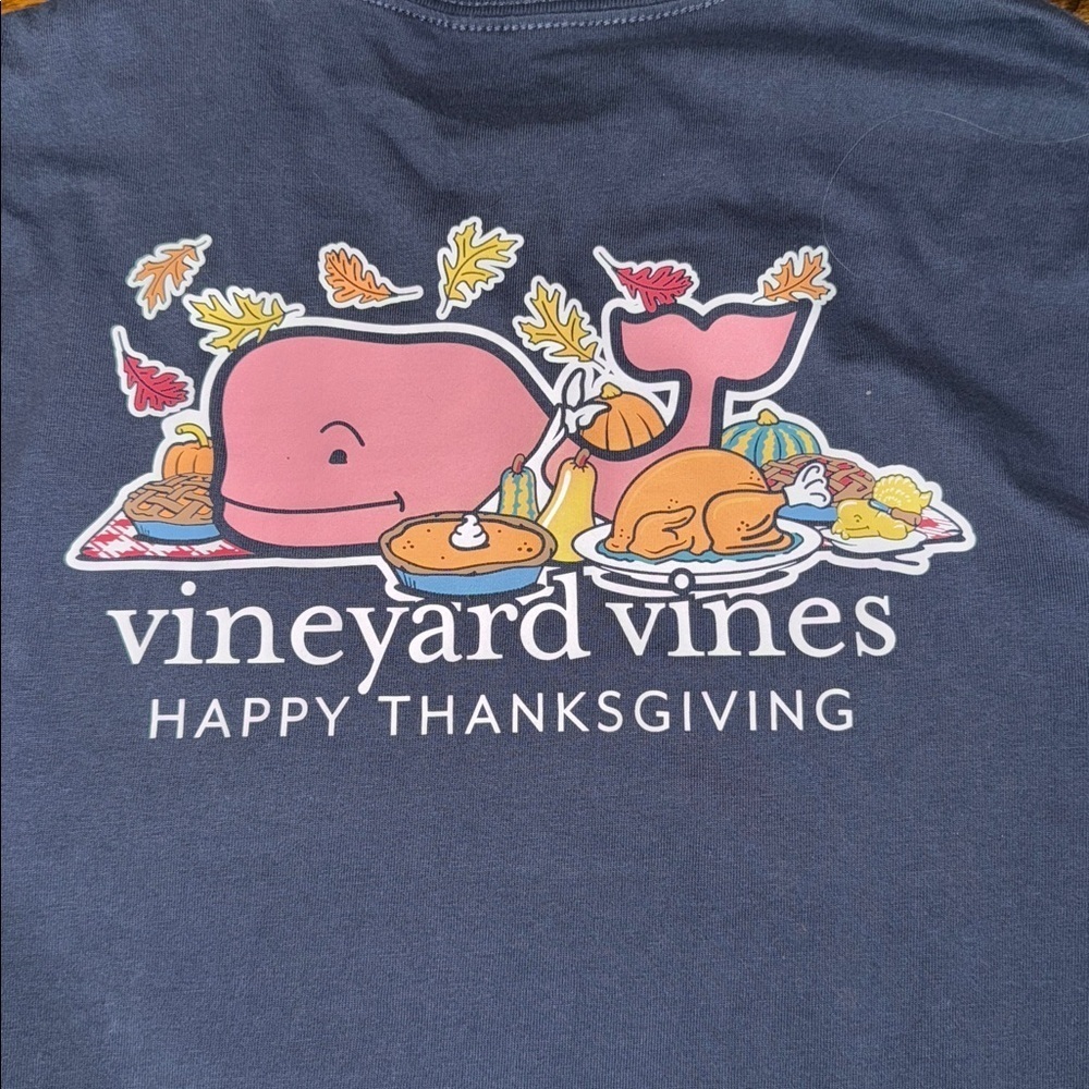Vineyard Vines boys Happy Thanksgiving long sleeve pocket t-shirt XL (18) NWT